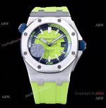 JF Factory V8 1:1 Best Audemars Piguet Diver's Watch Green Rubber Strap